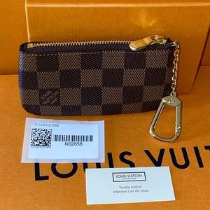 Authentic Louis Vuitton Key Pouch Damier ebene